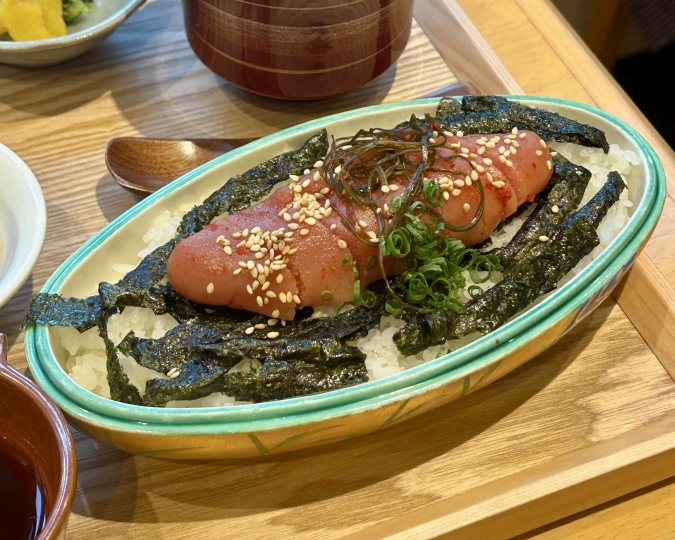 日本料理 喜水亭 福岡三越店　明鯛茶漬膳　明太ご飯