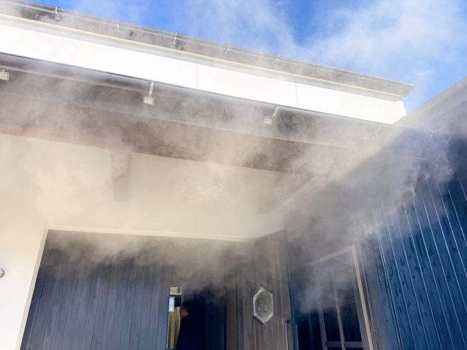 福岡 宗像 酒蔵 伊豆本店 醸造蔵の蒸気