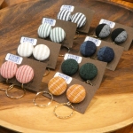 toffee 久留米絣イヤリングとピアス