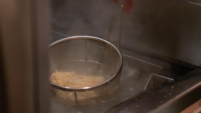 釜喜利うどん 自家製麺茹で