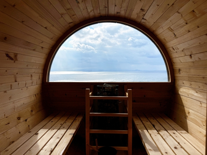 宗像大島リゾート　サウナの景色