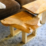 喫茶今日 手作りのテーブル