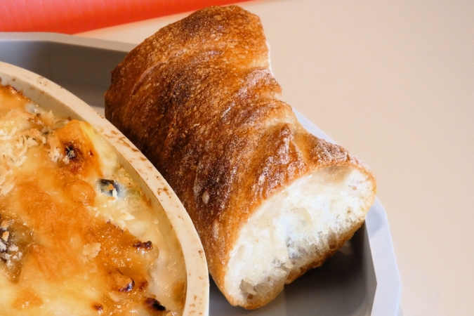 cafe Si 　太宰府梅グラタン　はっぱねっこベーカリーのパン