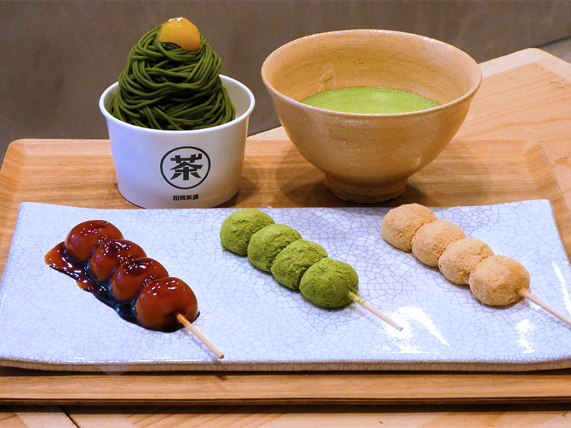 田頭茶舗＆ゆい庵 福岡赤坂店　お団子・抹茶モンブラン・抹茶