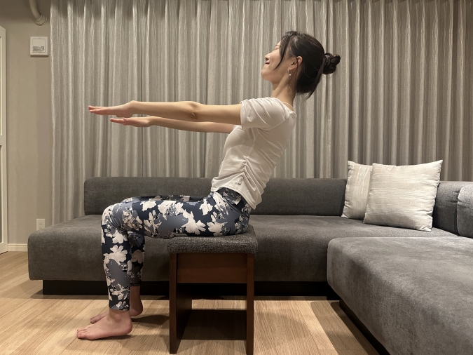 下腹引き締め姿勢トレ　NGな例