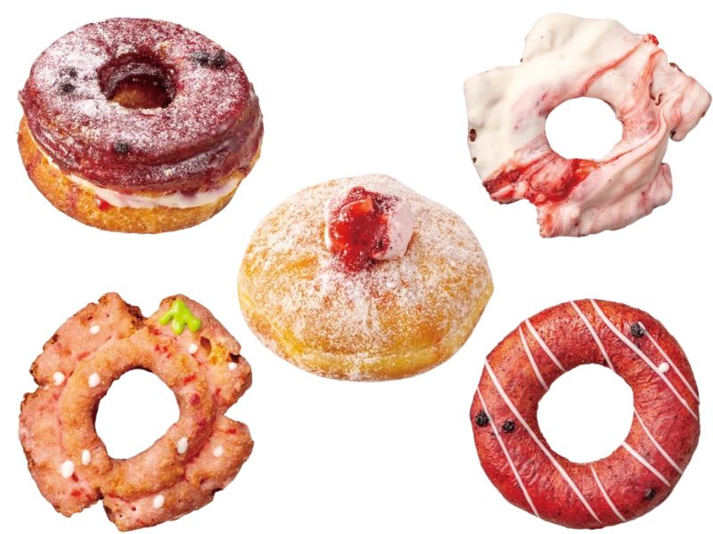 ジャックインザドーナツ　いちごドーナツ　ブルーベリードーナツ