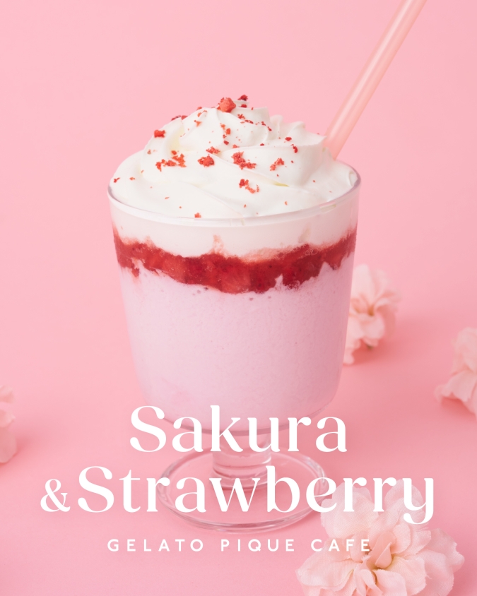 ジェラート ピケ カフェ　いちごミルクスムージー