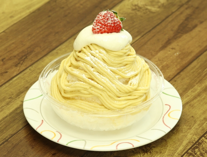 『第5回南の宝箱鹿児島展』天文館むじゃき・鹿児島県産シルクスイートのモンブラン白熊