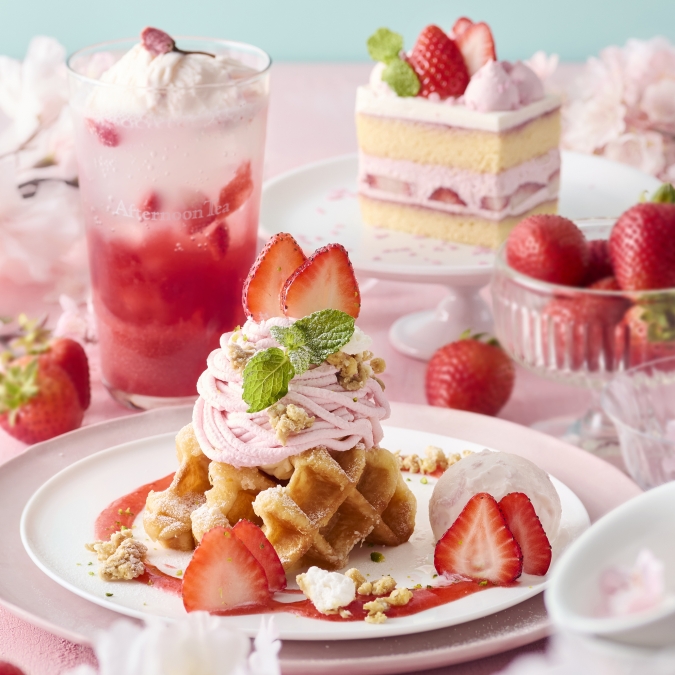 アフタヌーンティー・ティールーム　桜といちごがテーマの春限定メニュー