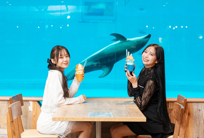 マリンワールド海の中道／レストランレイリー・ARNEコラボドリンク