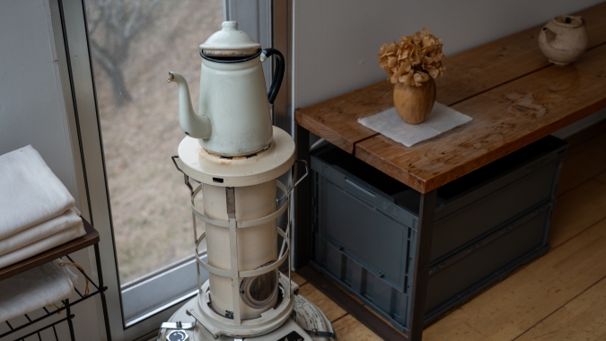 喫茶 陶花 ストーブ