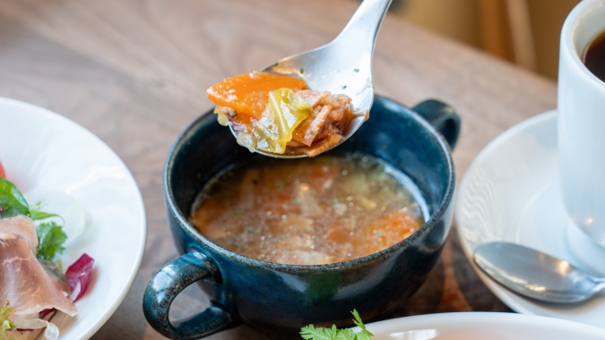 白金茶房 スープ