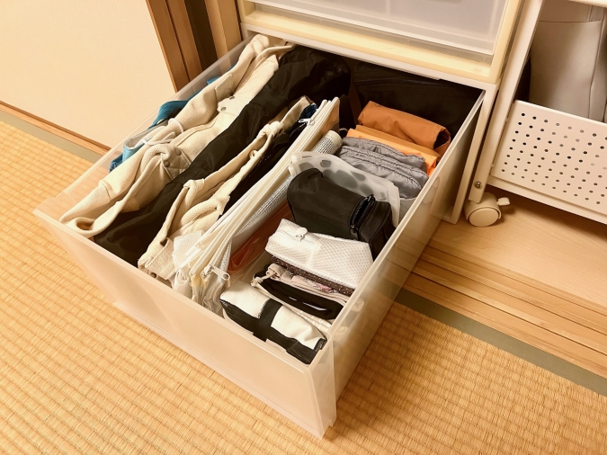 旅行グッズ収納