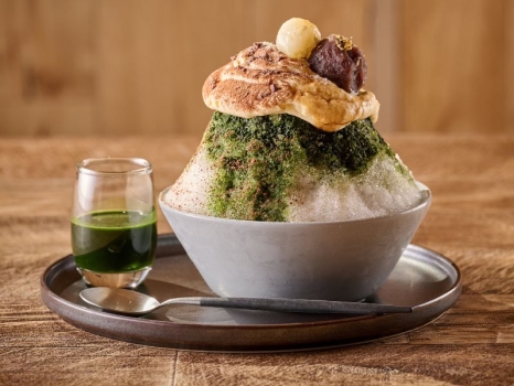 グラナダスィート オン ア ターブル　奥八女抹茶マスカルポーネ＆アマゾンカカオのかき氷