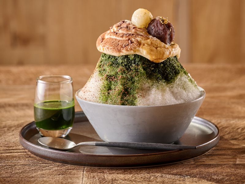 グラナダスィート オン ア ターブル　奥八女抹茶マスカルポーネ＆アマゾンカカオのかき氷