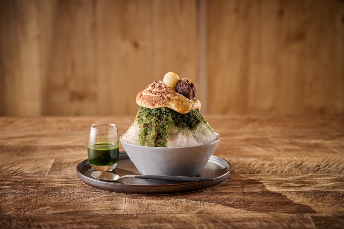 グラナダスィート オン ア ターブル　奥八女抹茶マスカルポーネ＆アマゾンカカオのかき氷