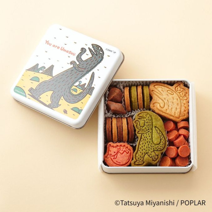 「名作絵本のクッキー缶セレクション by Cake.jp」『おまえうまそうだな』のウマソウなクッキー缶