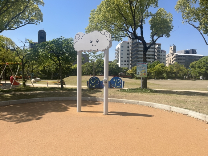 百道中央公園　ミストシャワー遊具