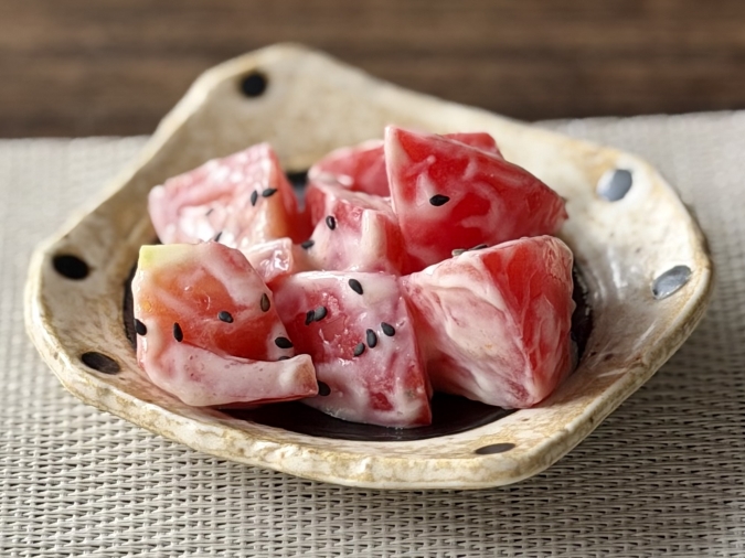 トマトの酒粕和え