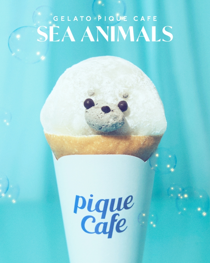 gelato pique cafe（ジェラート ピケ カフェ） “SEA ANIMALS” フェア「もちもちあざらしクレープ」