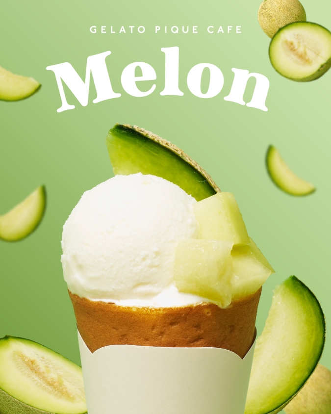 メロンクレープ　gelato pique cafe（ジェラート ピケ カフェ）