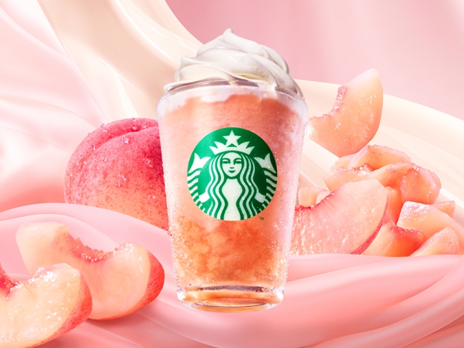 スターバックス　ピーチ & ピーチミルク フラペチーノ