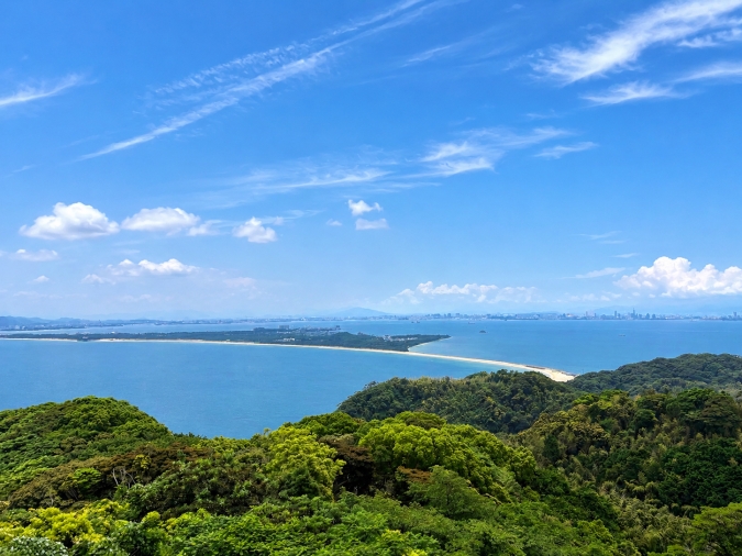 志賀島アート 海の中道遠景 潮見公園
