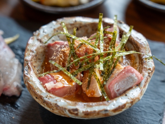 大衆炉端 こめろまん。 海鮮ごま和え