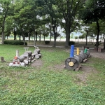西部運動公園 木製汽車