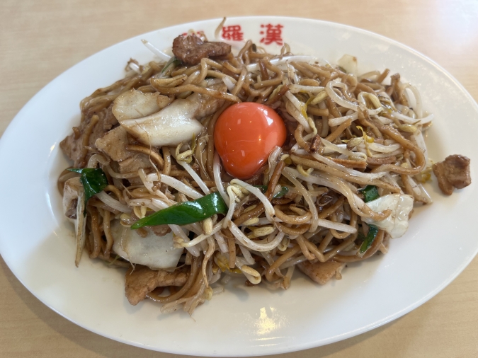 焼きそば屋 阿羅漢 本店 焼きそば蘭王のせ並盛