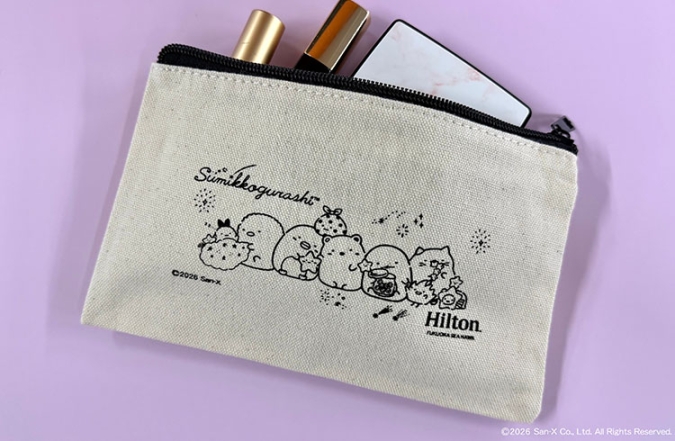 すみっコぐらし 星空さんぽナイトビュッフェ イラスト入りトラベルポーチ