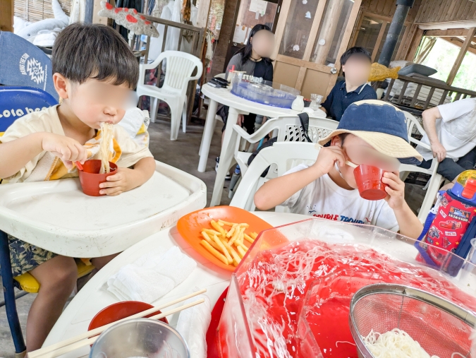 フィッシングリゾート_そうめん流し