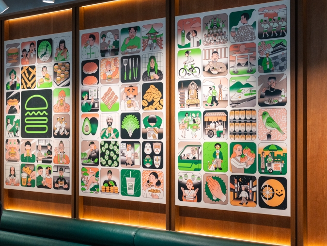 シェイク シャック 博多店 壁面アート