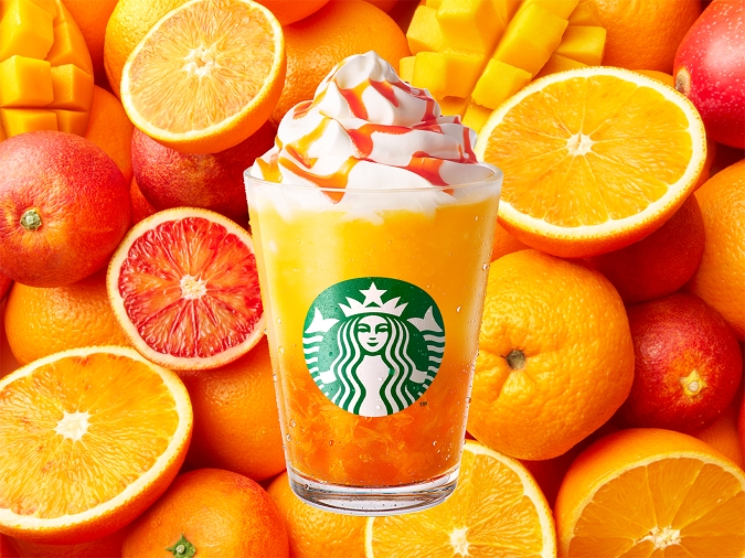 スターバックス ぎゅぎゅっと オレンジ & マンゴー フラペチーノ