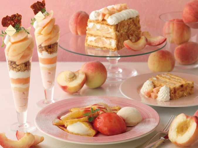 キハチ カフェ　ピーチスイーツフェア　商品