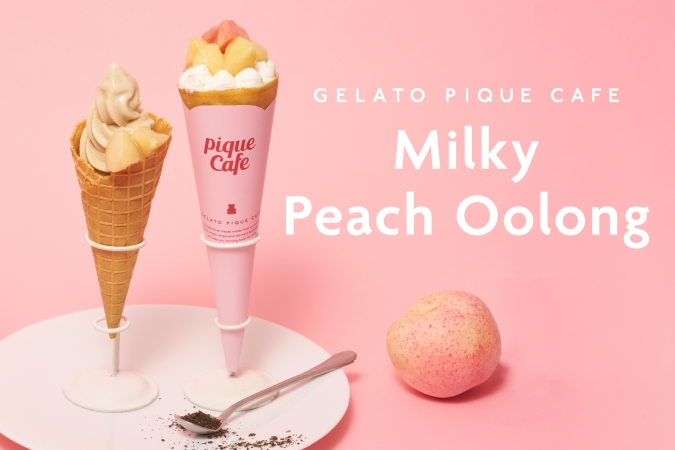 gelato pique cafe（ジェラート ピケ カフェ、ピケカフェ）／“Milky Peach Oolong（ミルキーピーチウーロン）” フェア
