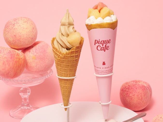 gelato pique cafe（ジェラート ピケ カフェ、ピケカフェ）／“Milky Peach Oolong（ミルキーピーチウーロン）” フェア