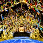 竈門神社　七夕まつり　竹あかり＆プロジェクションマッピング本殿・境内
