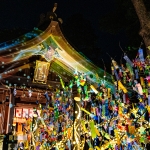 竈門神社　七夕まつり　竹あかり＆プロジェクションマッピング本殿・境内