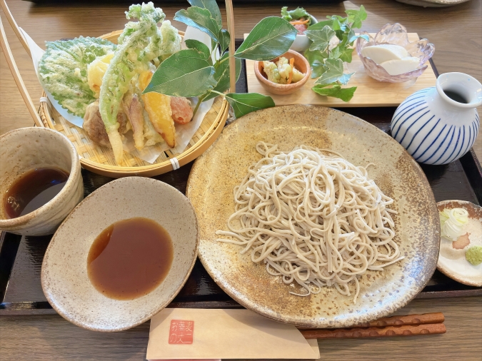 お蕎麦の丈二　野菜天ざるそば