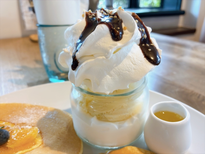 エッグカフェ　オレンジパンケーキ