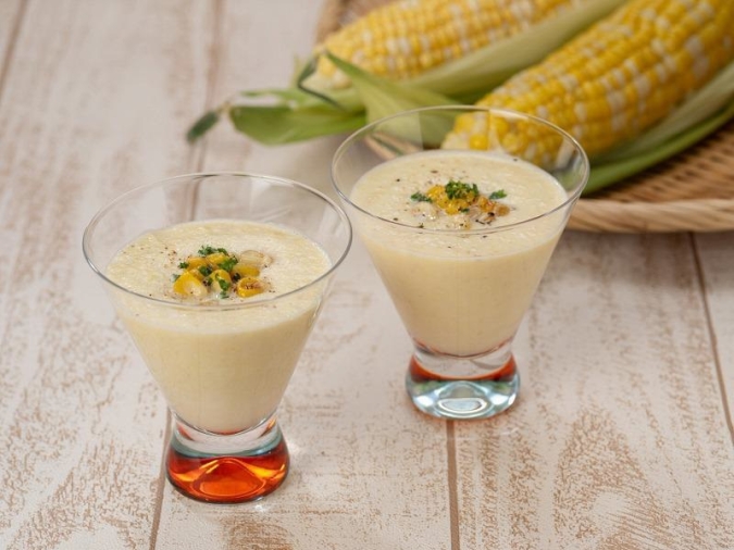 とうもろこしの冷製スープ