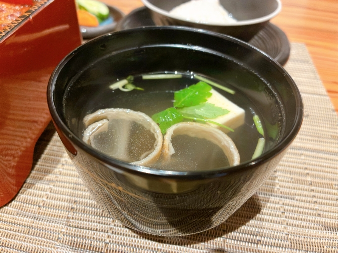 うなぎ竹栄　セットのお吸い物