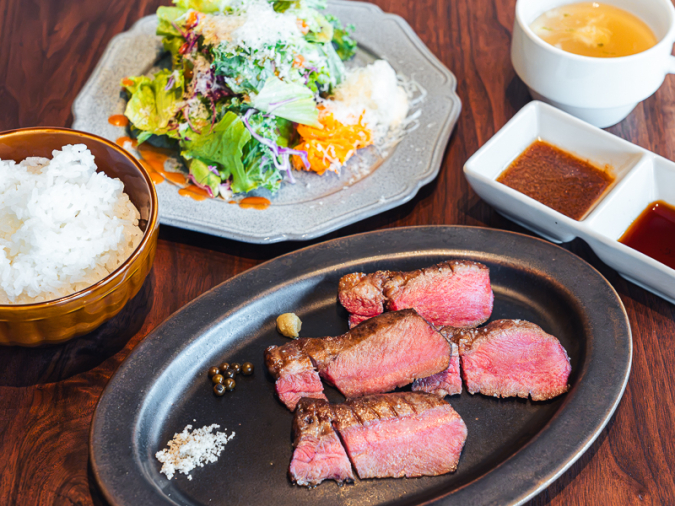 肉とワイン はねうし 六本松 牛タンステーキランチ
