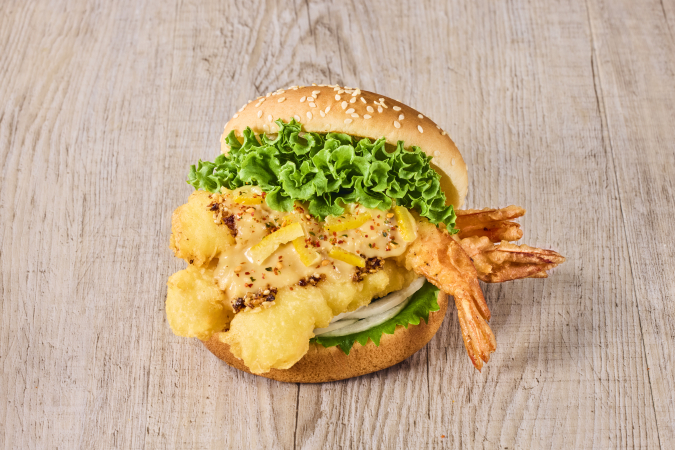 フレッシュネスバーガー　神の海老バーガー ゆず白味噌