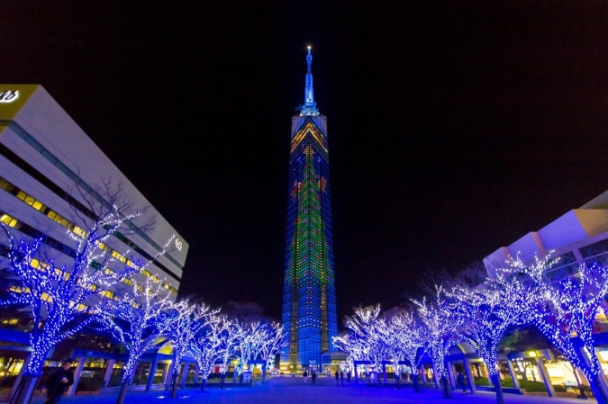 福岡タワー　クリスマスツリー